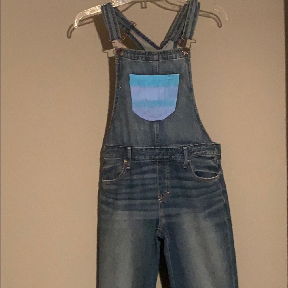 Girls Abercrombie Custom painted overalls